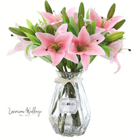 Real Touch Artificial Lily Flower Arrangement Artificial Lillies Luxurious Weddings