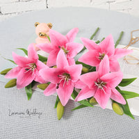 Real Touch Artificial Lily Flower Arrangement Artificial Lillies Luxurious Weddings
