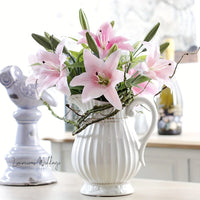 Real Touch Artificial Lily Flower Arrangement Artificial Lillies Luxurious Weddings