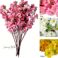 Realistic Peach Blossom Artificial Flower - 10pcs Realistic Peach Blossom Luxurious Weddings