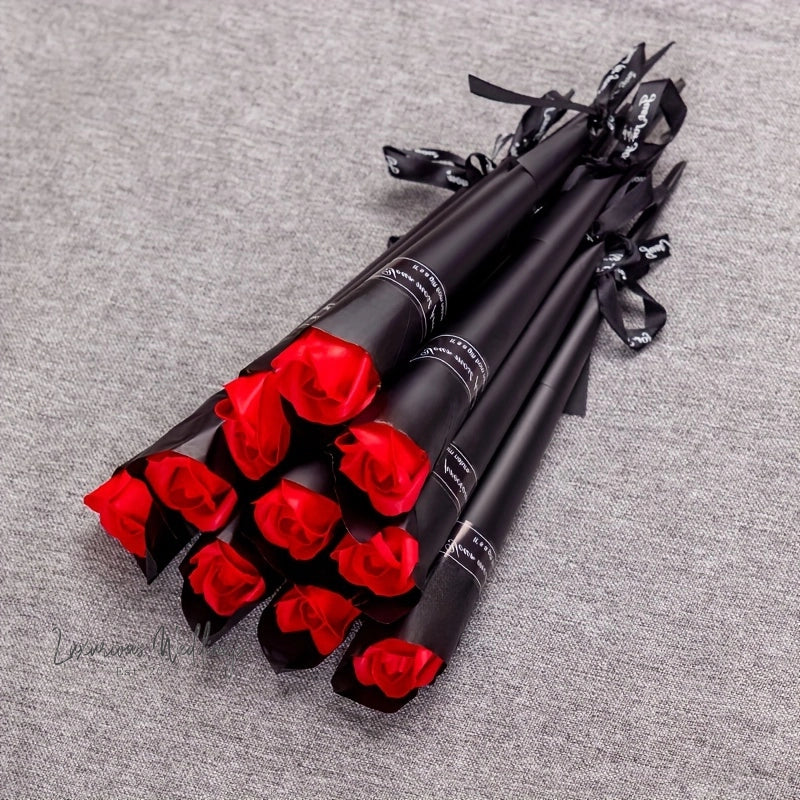Valentine's Day Rose Artificial Flower Bouquet 10pcs Artificial Roses Luxurious Weddings