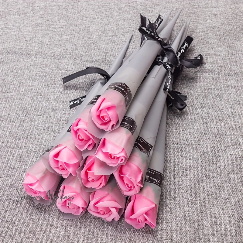 Valentine's Day Rose Artificial Flower Bouquet 10pcs Artificial Roses Luxurious Weddings