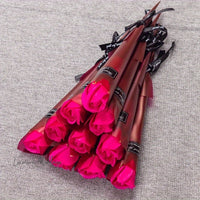 Valentine's Day Rose Artificial Flower Bouquet 10pcs Artificial Roses Luxurious Weddings