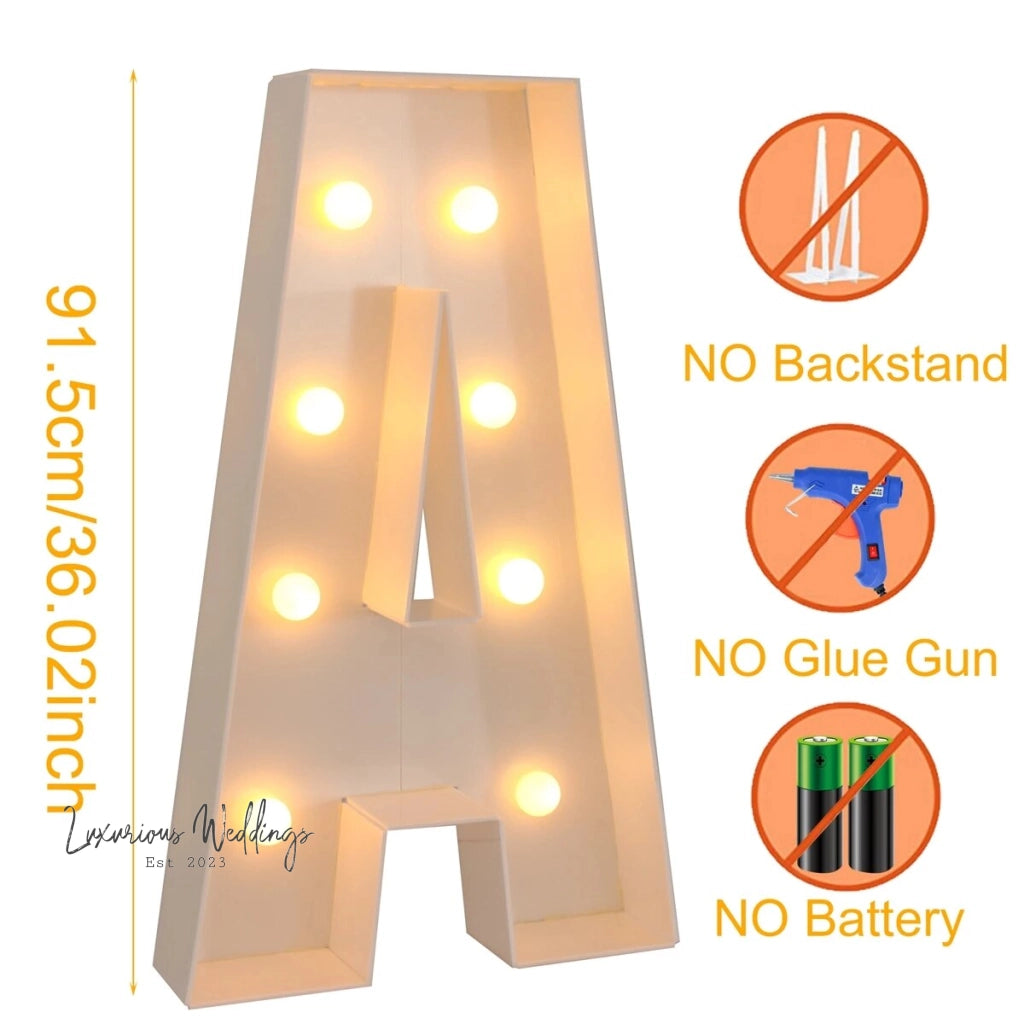 LED Light Frame Box for Events - 91.5CM Giant Size Lighting background Luxurious Weddings