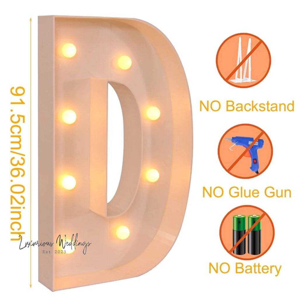LED Light Frame Box for Events - 91.5CM Giant Size Lighting background Luxurious Weddings
