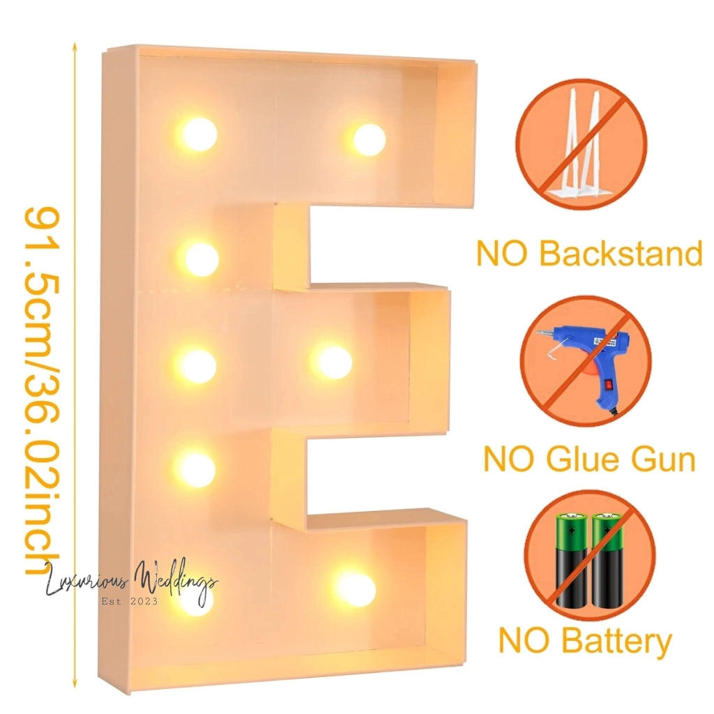LED Light Frame Box for Events - 91.5CM Giant Size Lighting background Luxurious Weddings