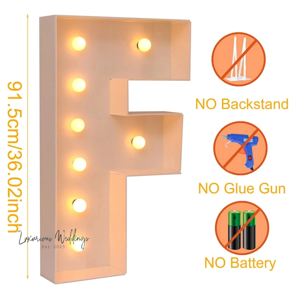 LED Light Frame Box for Events - 91.5CM Giant Size Lighting background Luxurious Weddings
