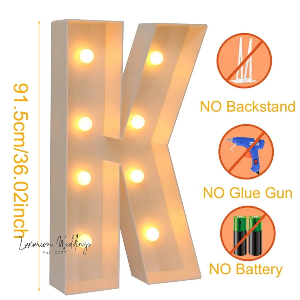 LED Light Frame Box for Events - 91.5CM Giant Size Lighting background Luxurious Weddings