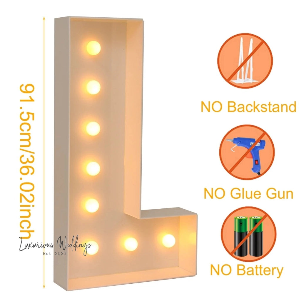 LED Light Frame Box for Events - 91.5CM Giant Size Lighting background Luxurious Weddings