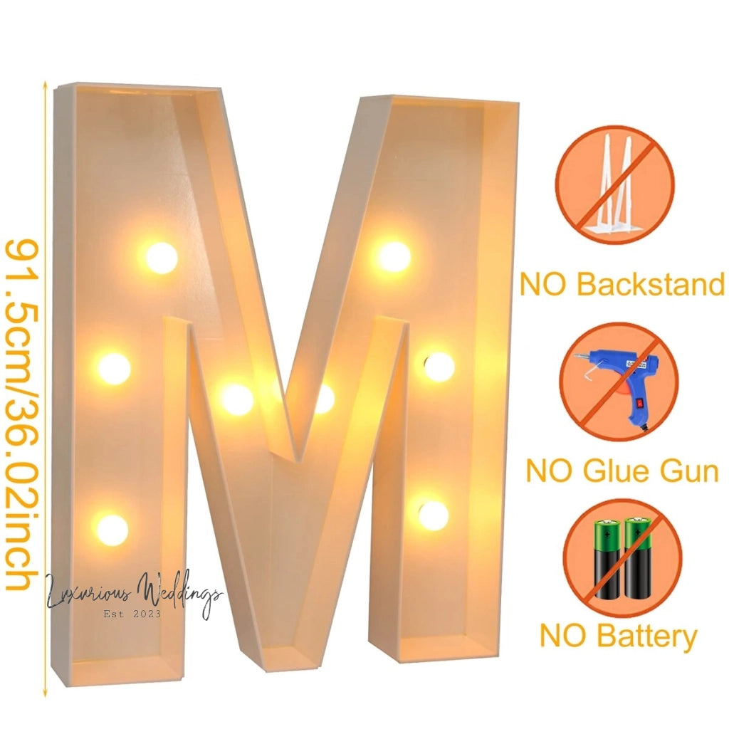 LED Light Frame Box for Events - 91.5CM Giant Size Lighting background Luxurious Weddings