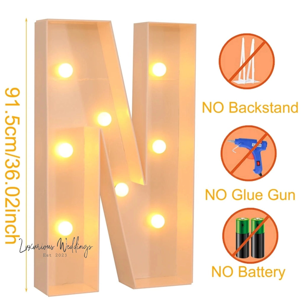 LED Light Frame Box for Events - 91.5CM Giant Size Lighting background Luxurious Weddings