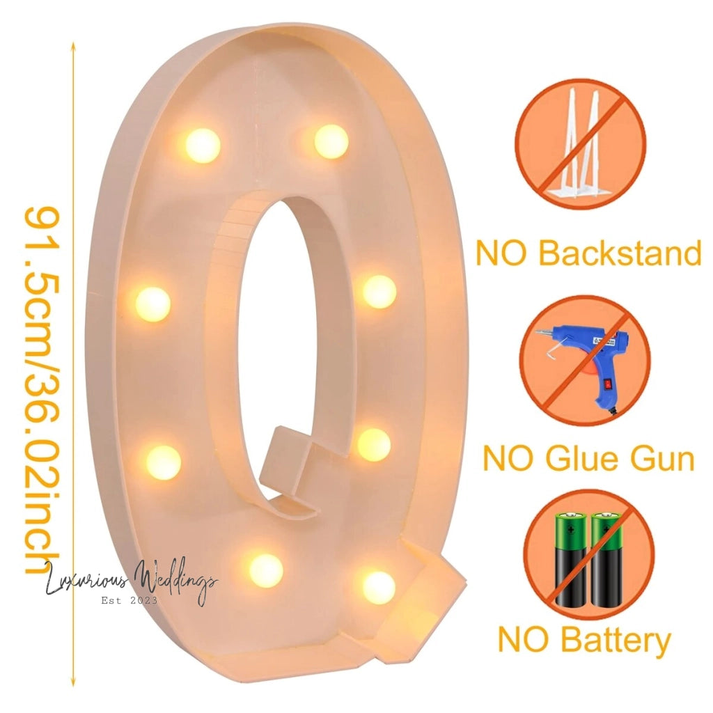 LED Light Frame Box for Events - 91.5CM Giant Size Lighting background Luxurious Weddings