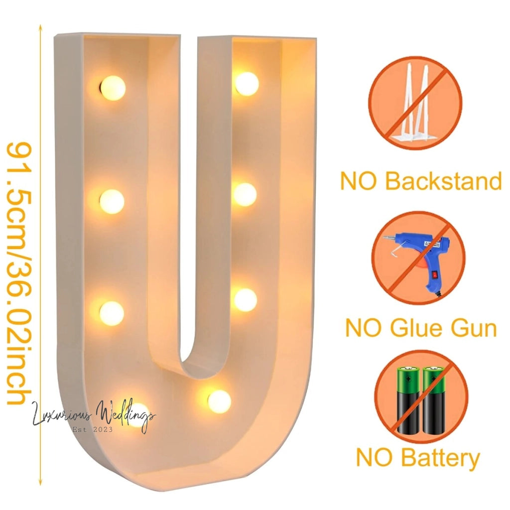 LED Light Frame Box for Events - 91.5CM Giant Size Lighting background Luxurious Weddings