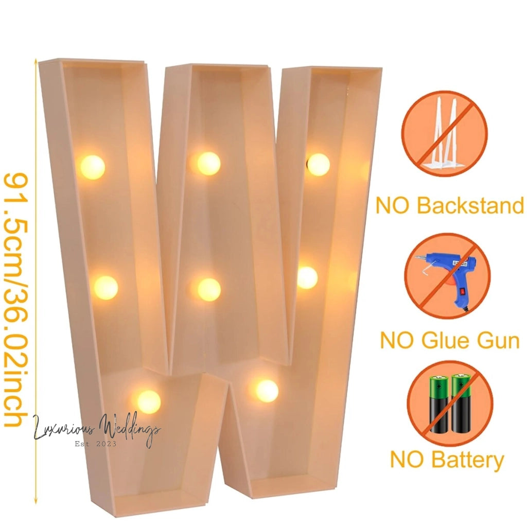 LED Light Frame Box for Events - 91.5CM Giant Size Lighting background Luxurious Weddings