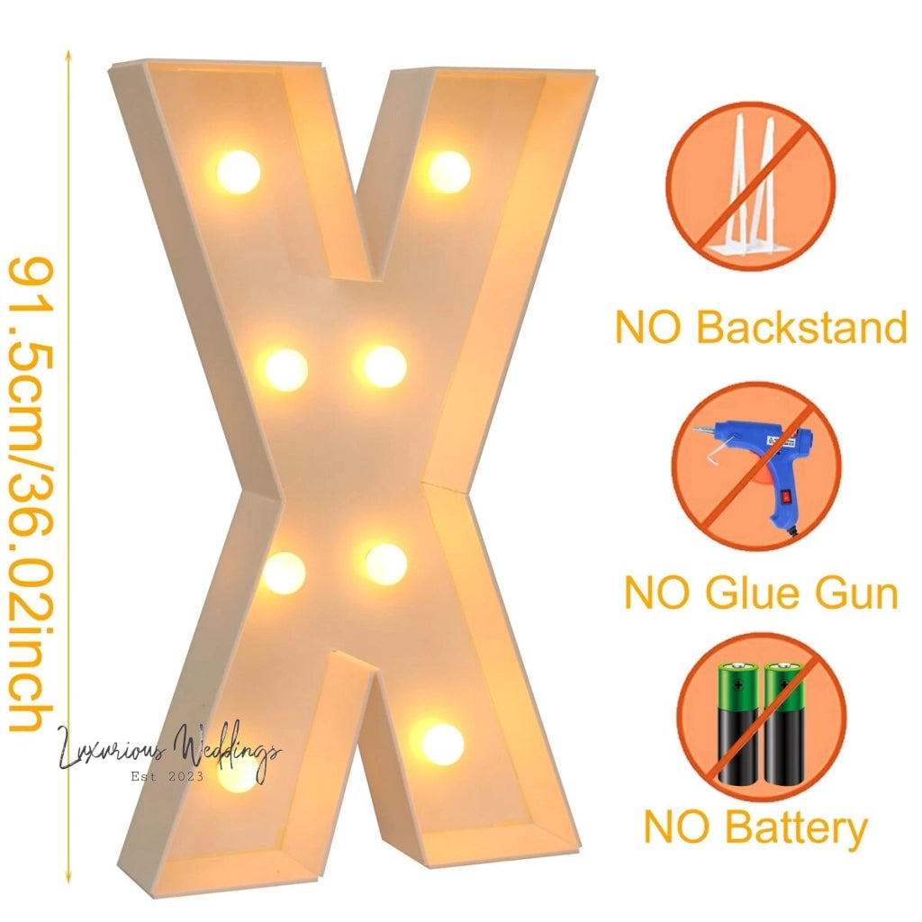 LED Light Frame Box for Events - 91.5CM Giant Size Lighting background Luxurious Weddings