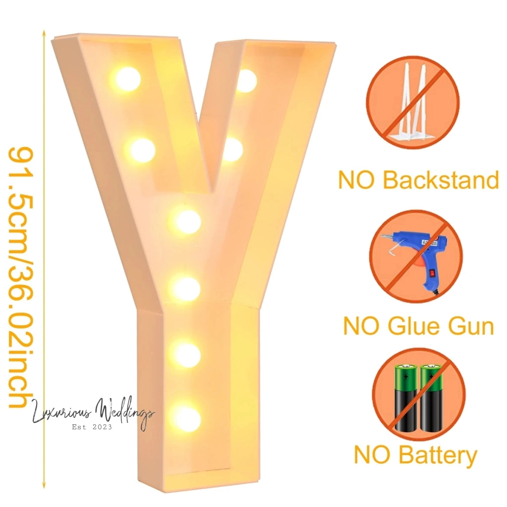 LED Light Frame Box for Events - 91.5CM Giant Size Lighting background Luxurious Weddings