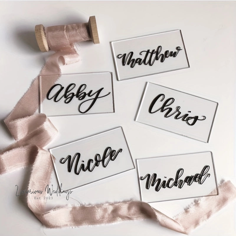 50 Acrylic Place Cards Place Cards Luxurious Weddings