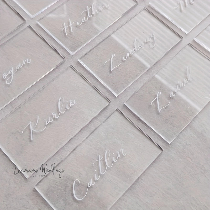 50 Acrylic Place Cards Place Cards Luxurious Weddings