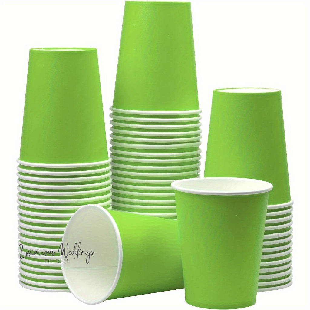 Plastic Party Cups 25pcs Green Party Cups - Perfect for Weddings, Parties, and Holidays! Plastic Disposable Cups Luxurious Weddings