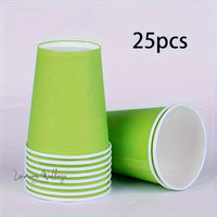 Plastic Party Cups 25pcs Green Party Cups - Perfect for Weddings, Parties, and Holidays! Plastic Disposable Cups Luxurious Weddings