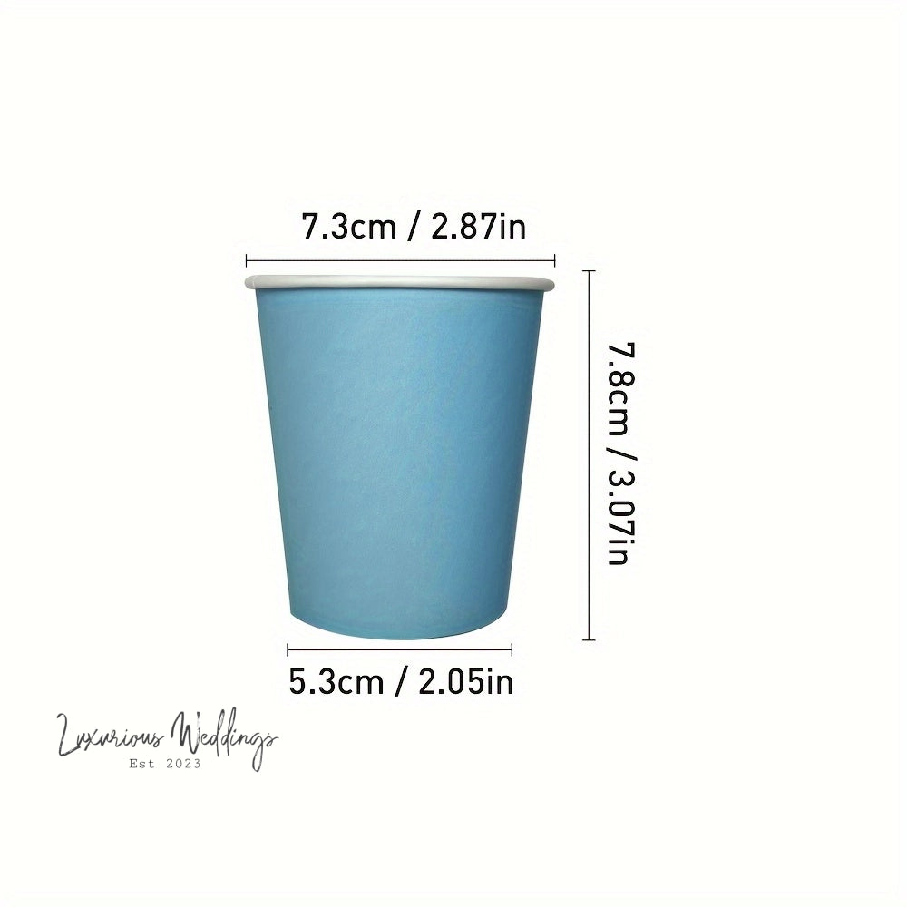 Plastic Party Cups Upgrade Your Party with 50 Blue Paper Cups Plastic Disposable Cups Luxurious Weddings