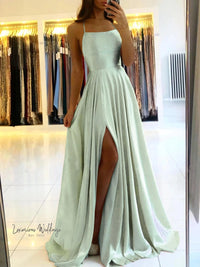 Satin Maxi Dress with Sage Green Cowl Neck Maxi Dress Luxurious Weddings