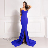 Sexy Strapless Black Maxi Dress - Red Women's Evening Gown Formal dress Luxurious Weddings