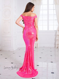 Sparkling Pink Sequin Party Dress Party Dress Luxurious Weddings