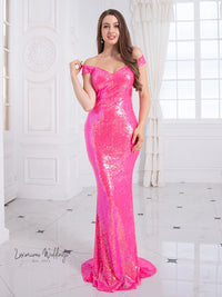 Sparkling Pink Sequin Party Dress Party Dress Luxurious Weddings