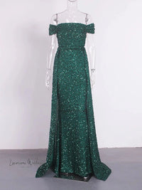 Dazzling Off Shoulder Sequin Party Dress Sequin Dress Luxurious Weddings