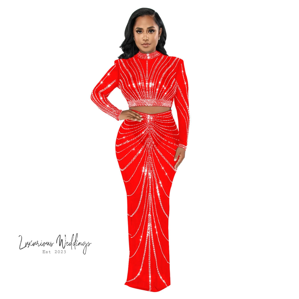 Sexy Rhinestone Mesh Maxi Party Dress Maxi Dress Luxurious Weddings