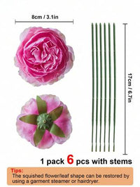 6pcs Artificial Peony Flower Heads Artificial Flowers Luxurious Weddings