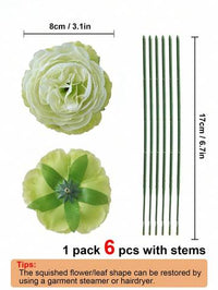 6pcs Artificial Peony Flower Heads Artificial Flowers Luxurious Weddings