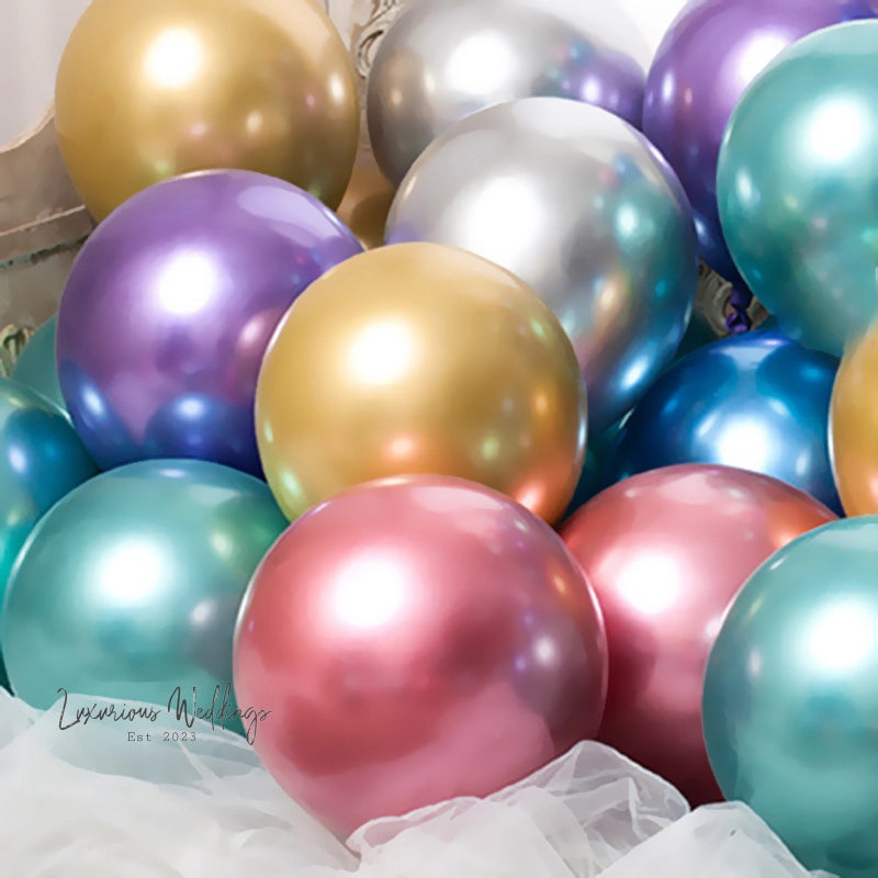20pcs Chrome Metallic Party Balloons Latex Balloons Luxurious Weddings