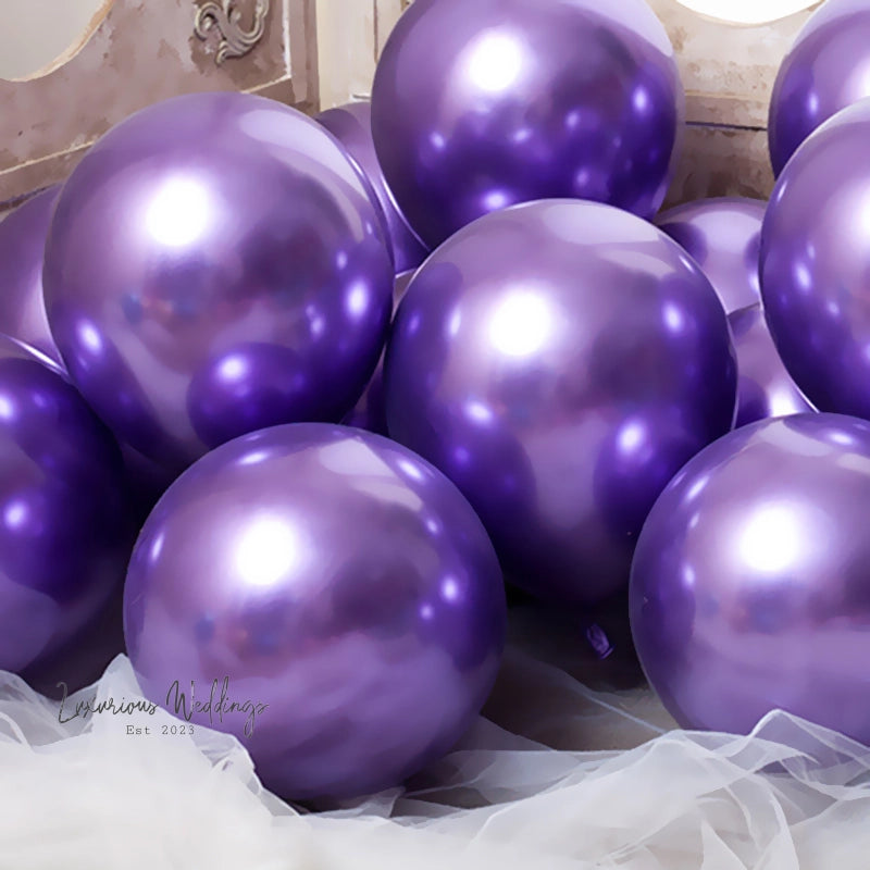 20pcs Chrome Metallic Party Balloons Latex Balloons Luxurious Weddings