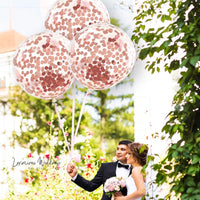 Jumbo Gold Confetti Balloons - 36 Inch Large Balloons Luxurious Weddings