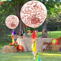 Jumbo Gold Confetti Balloons - 36 Inch Large Balloons Luxurious Weddings