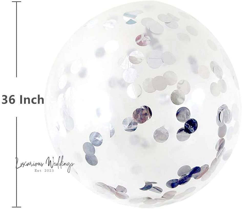 Jumbo Gold Confetti Balloons - 36 Inch Large Balloons Luxurious Weddings