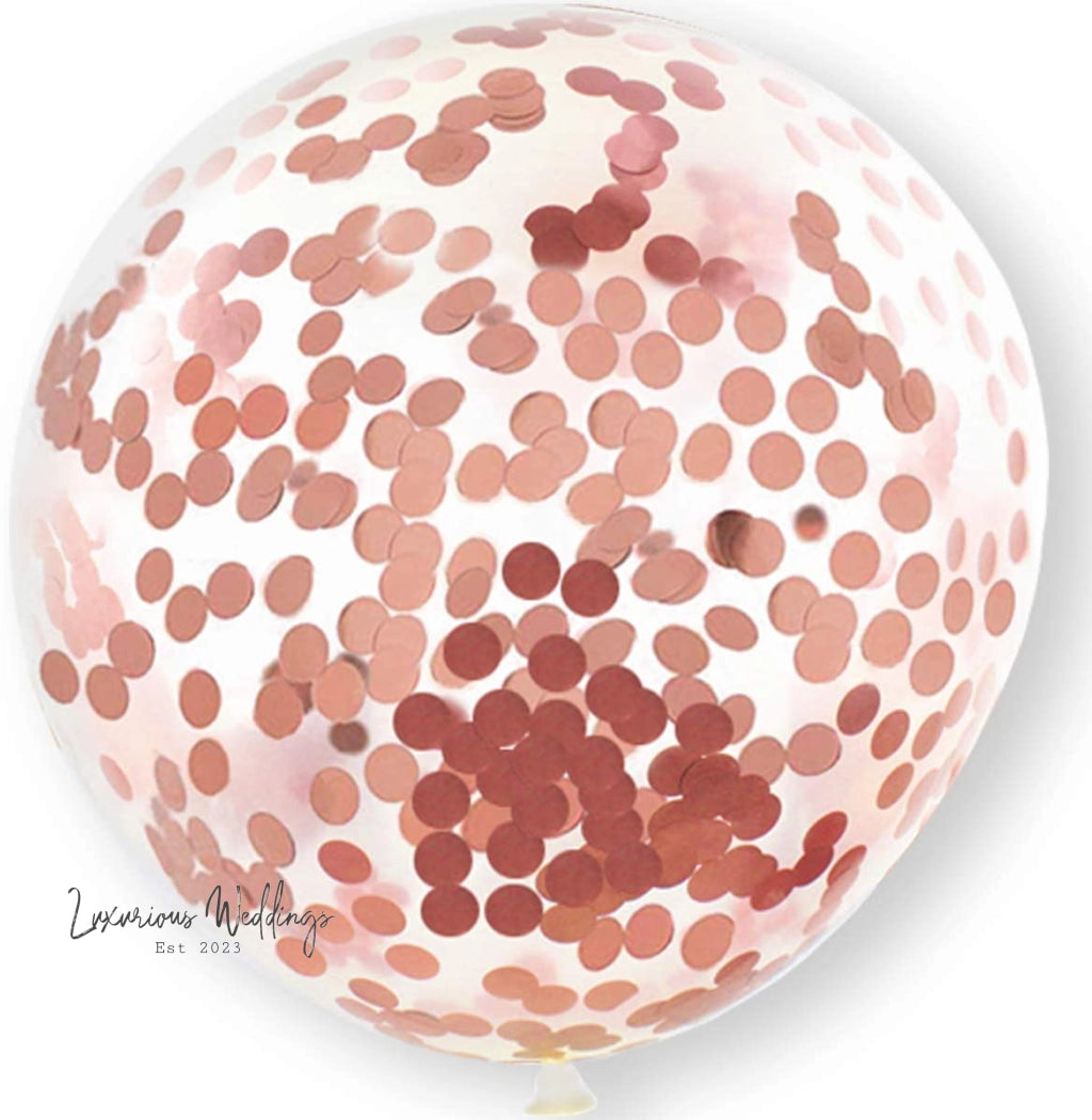 Jumbo Gold Confetti Balloons - 36 Inch Large Balloons Luxurious Weddings