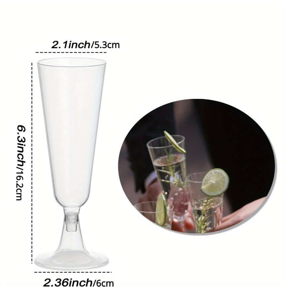 100pcs Premium Plastic Beverage Glass Set Glassware Luxurious Weddings