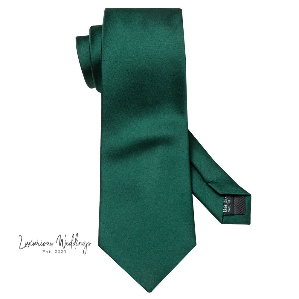 Olive Green Tie Set Necktie set Luxurious Weddings
