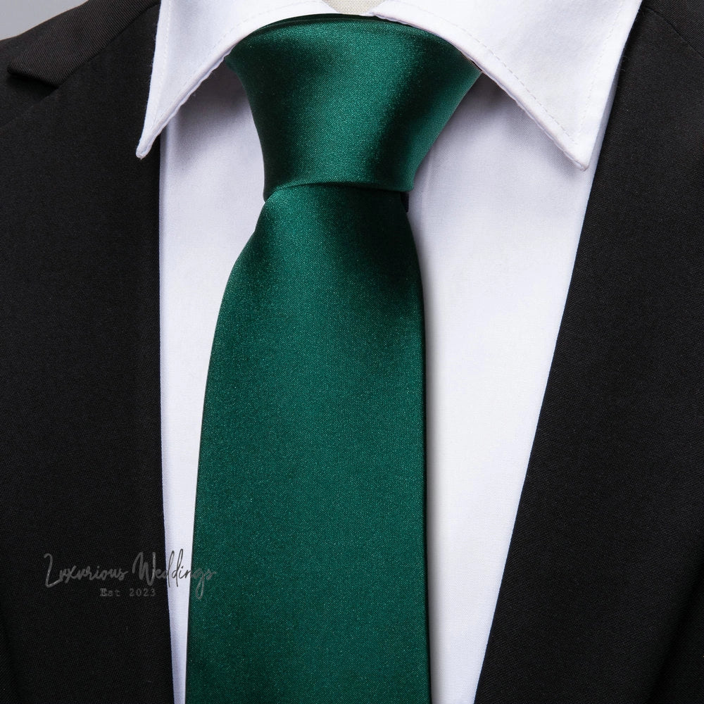 Olive Green Tie Set Necktie set Luxurious Weddings
