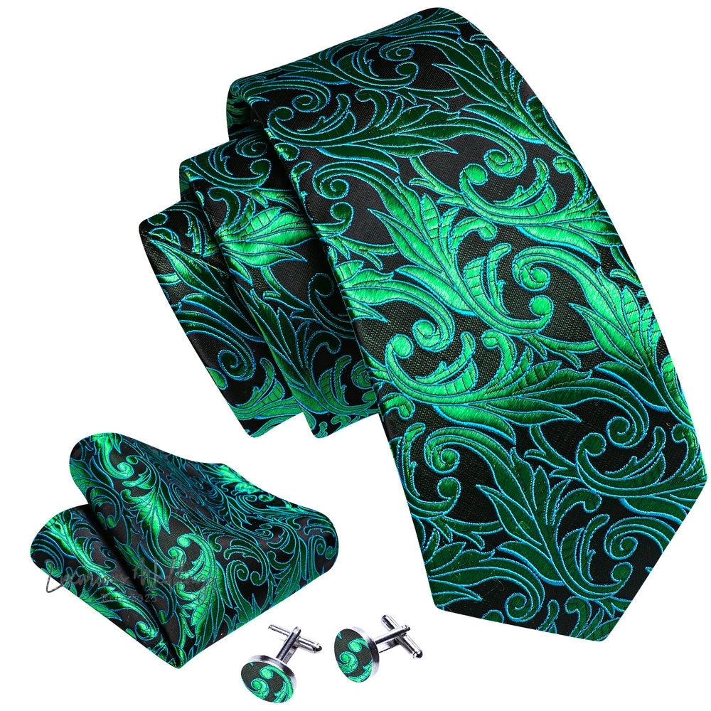 Olive Green Tie Set Necktie set Luxurious Weddings
