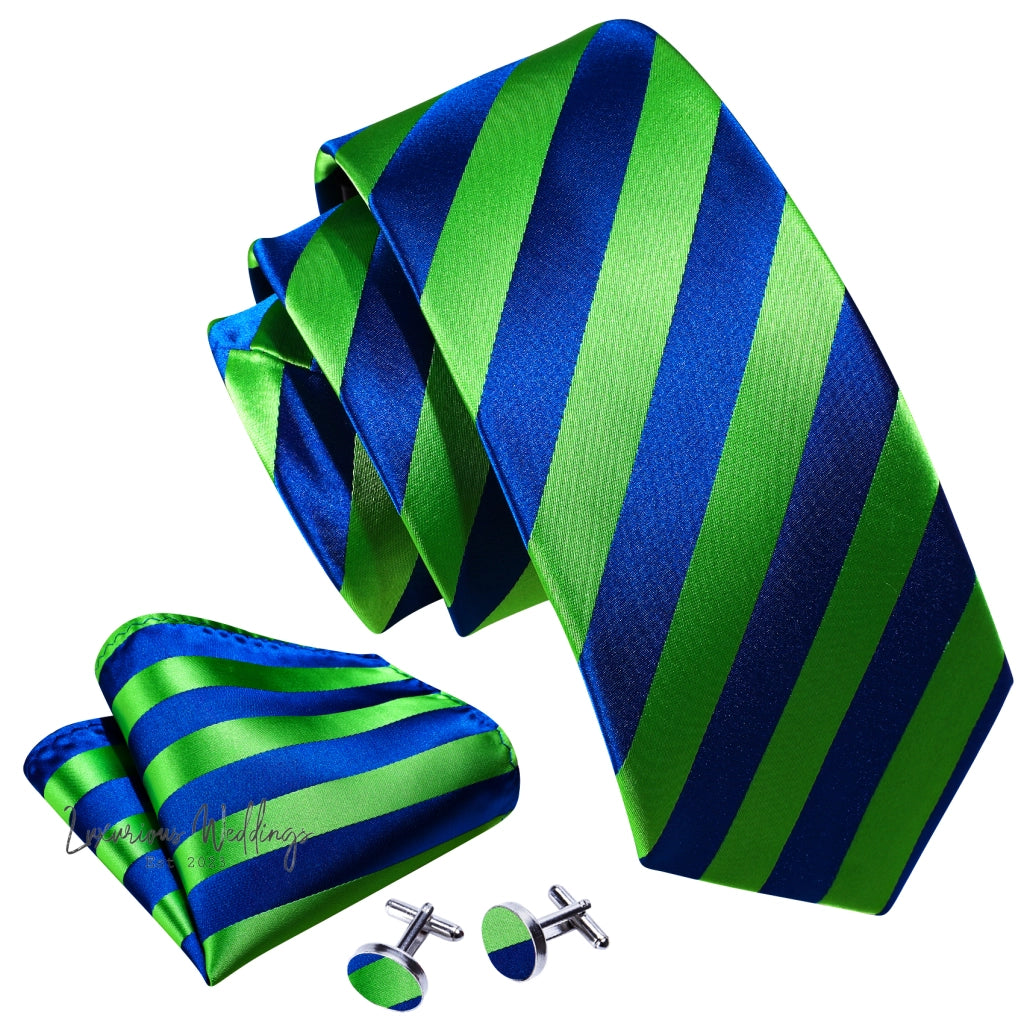 Olive Green Tie Set Necktie set Luxurious Weddings