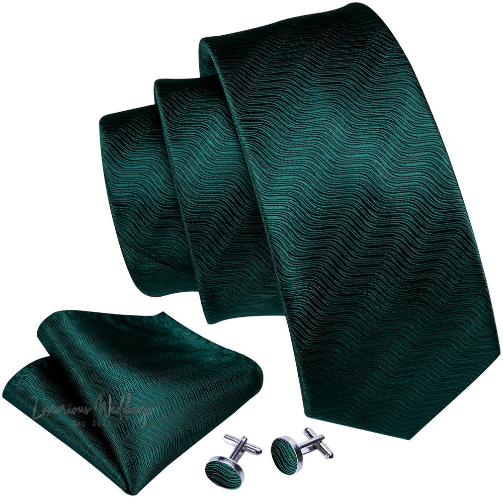 Olive Green Tie Set Necktie set Luxurious Weddings
