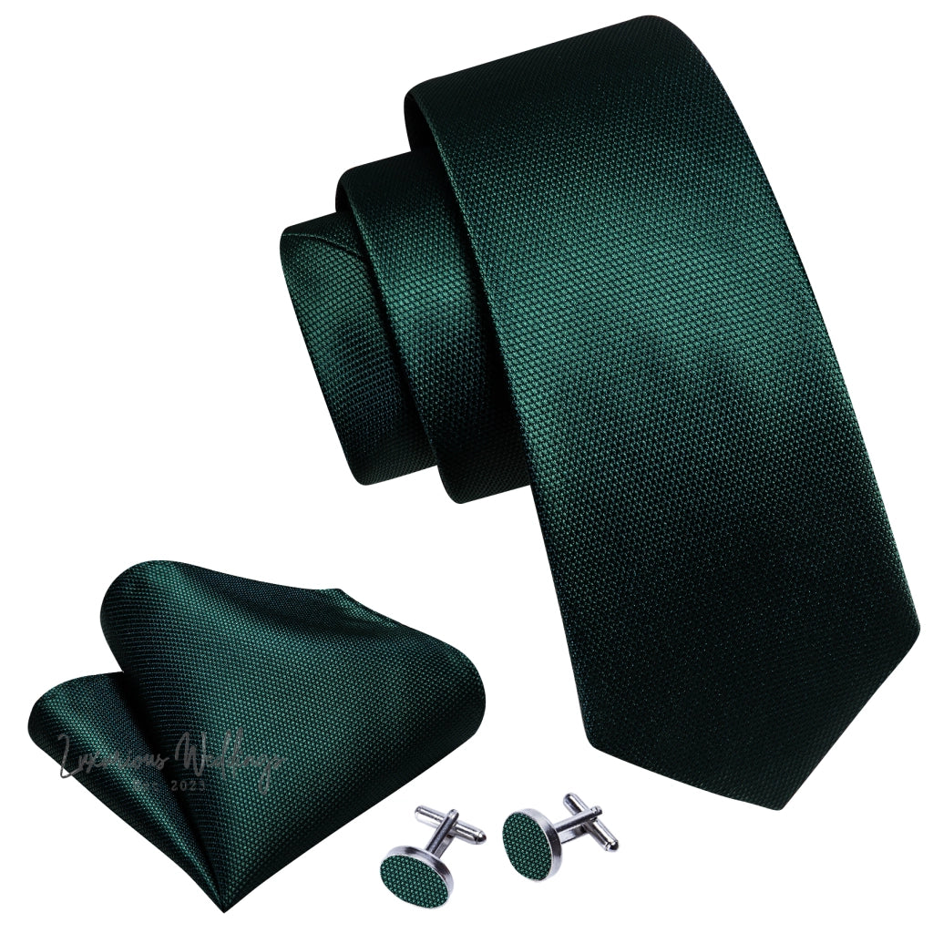 Olive Green Tie Set Necktie set Luxurious Weddings