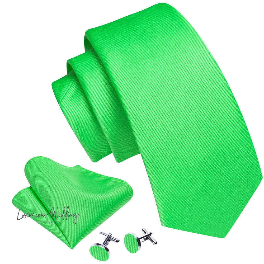 Olive Green Tie Set Necktie set Luxurious Weddings