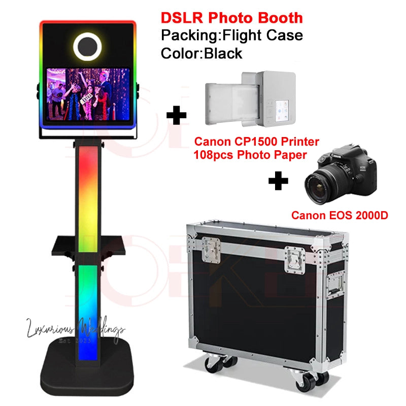 15.6-inch Touch Screen DSLR Photo Booth DSLR Photo Booths Luxurious Weddings