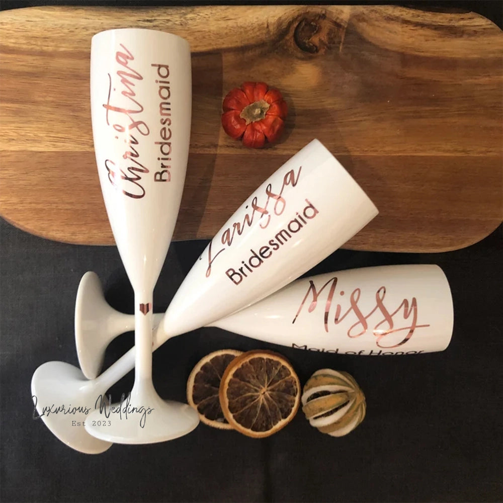 Personalised Champagne Flutes Wedding Favors Personalised Champayne Glass Luxurious Weddings