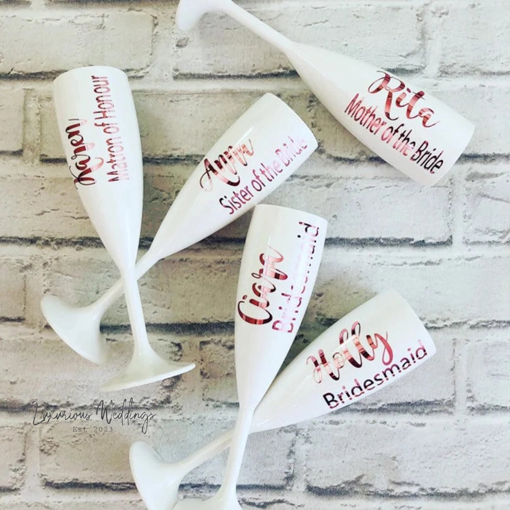 Personalised Champagne Flutes Wedding Favors Personalised Champayne Glass Luxurious Weddings